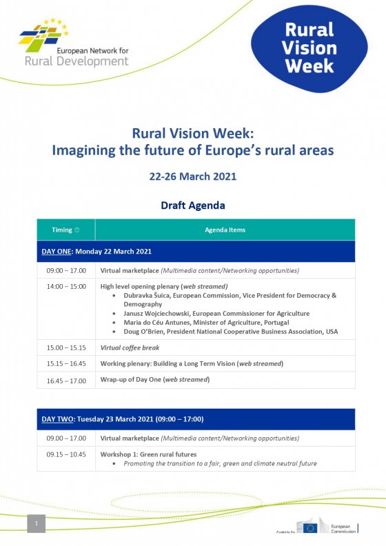 Rural Vision Week Imagining the Future of Europe´s Rural Areas